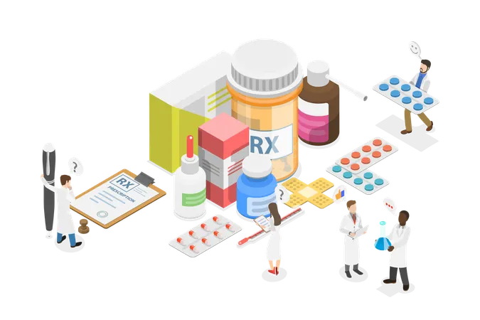Indústria farmacêutica  Ilustração