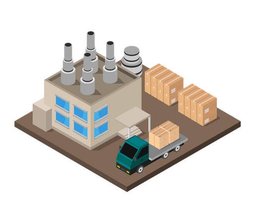 Industrial campus  Illustration