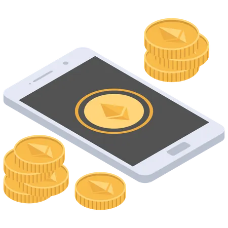 Investimento em ethereum  Ilustração