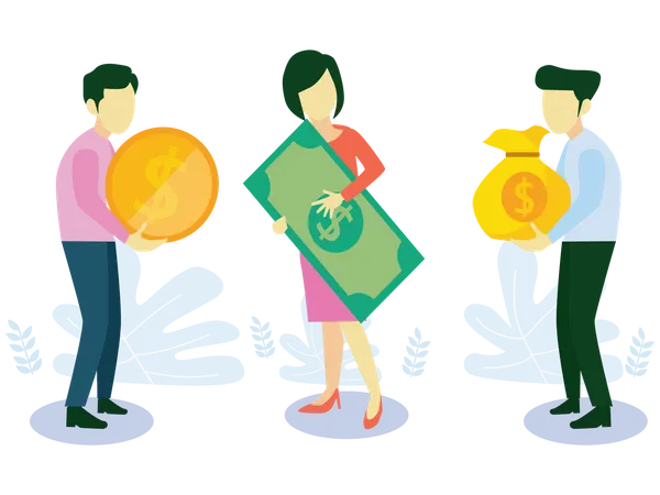 Les investisseurs investissent dans les affaires  Illustration