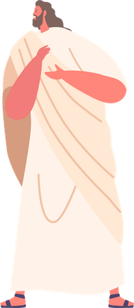 Figure religieuse du christianisme de Jésus  Illustration