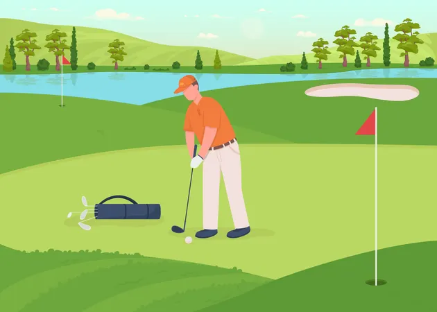Jogo de golfe  Ilustração