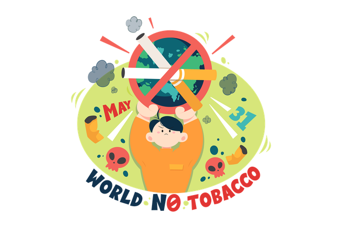 Journée mondiale sans tabac  Illustration