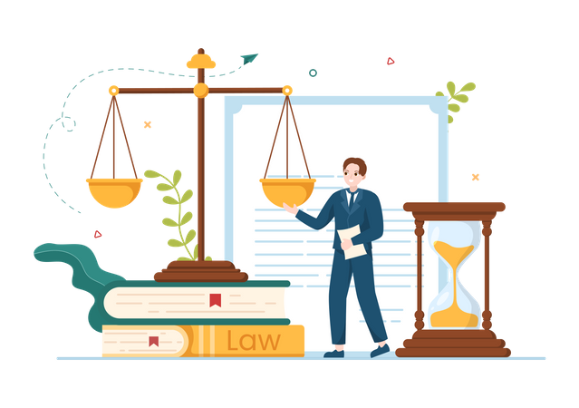 Legal court lawyer  Illustration