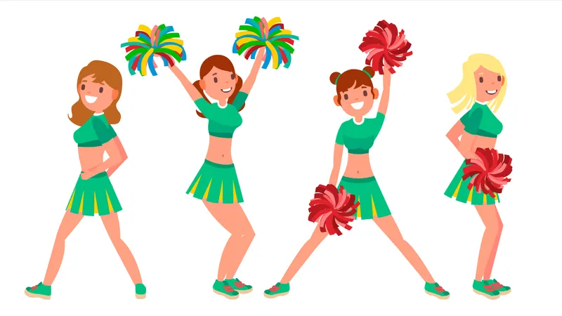 Líder de torcida feminina  Ilustração