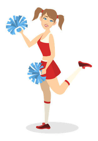 Líder de torcida feminina  Ilustração