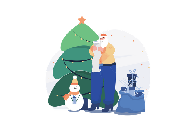 Lista de presentes de leitura do Papai Noel  Ilustração