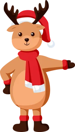 Lovely Christmas Reindeer  Illustration