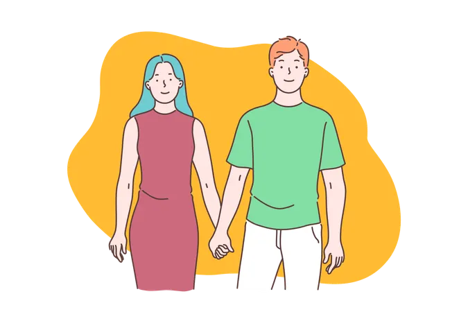 Lovely couple  Illustration