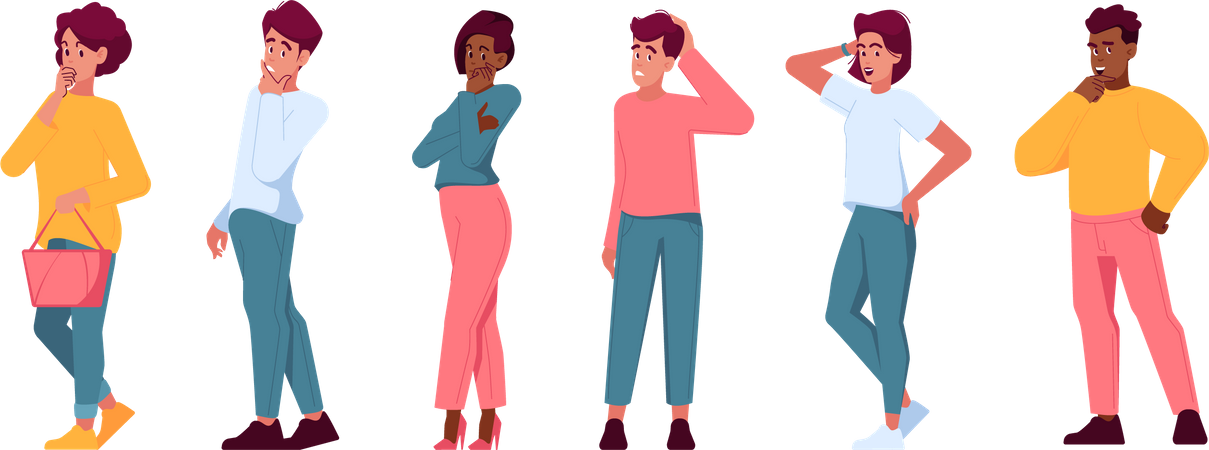 Male And Female Searching Solution  イラスト
