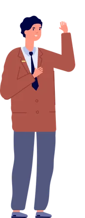 Male Hotel Manager  Illustration