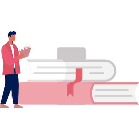Man reading book  Illustration