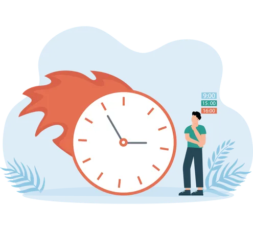 Man with Quick Response Time  Illustration