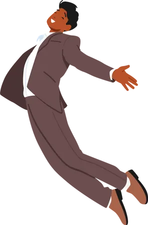 Mann in der Luft schweben  Illustration