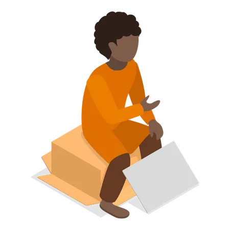 Man unterstützt Menschen, die Hilfe brauchen  Illustration