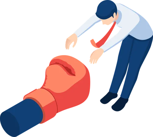 Mann wird von der Arbeit gefeuert  Illustration
