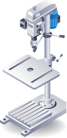Manual drilling machine  Illustration