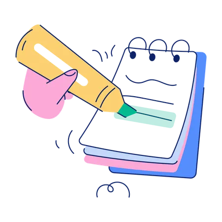 Marcador de notas  Ilustração