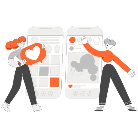 Marketing des médias sociaux  Illustration
