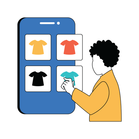 Mobile shopping  Illustration