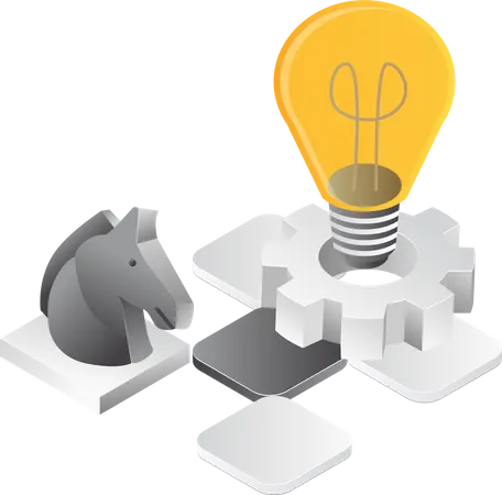 Movimento estratégico de negócios  Ilustração