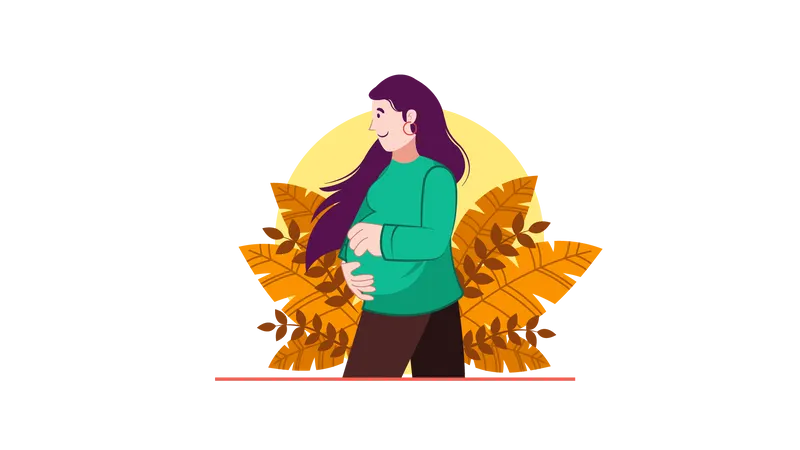 Mulher grávida  Ilustração
