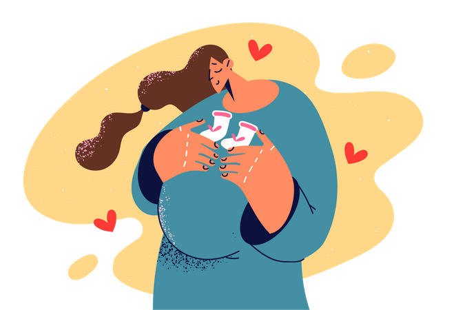 Mulher grávida  Ilustração