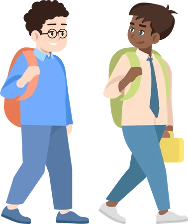Multikulturelle Schüler  Illustration