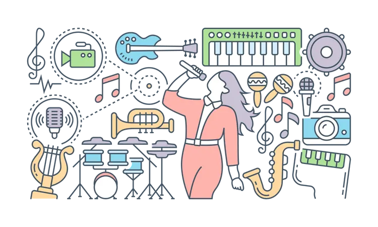 Music Studio  イラスト
