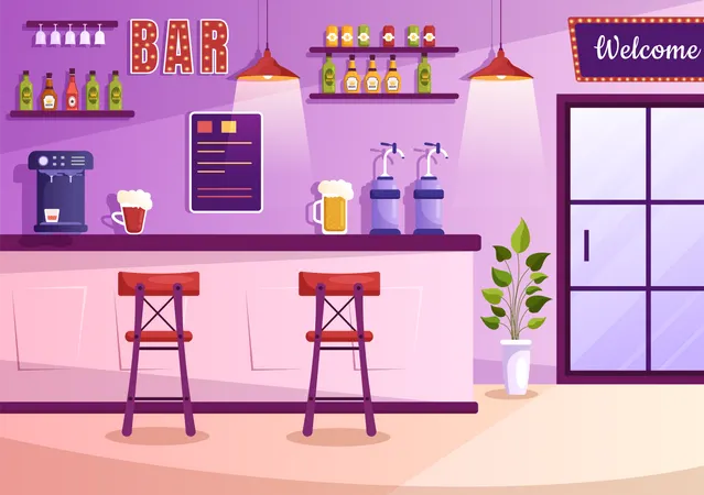 Nachtbierbar  Illustration