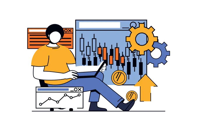 Negociación en el mercado de valores  Ilustración
