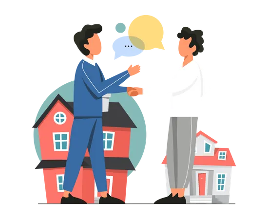 Negócio de propriedade imobiliária  Ilustração