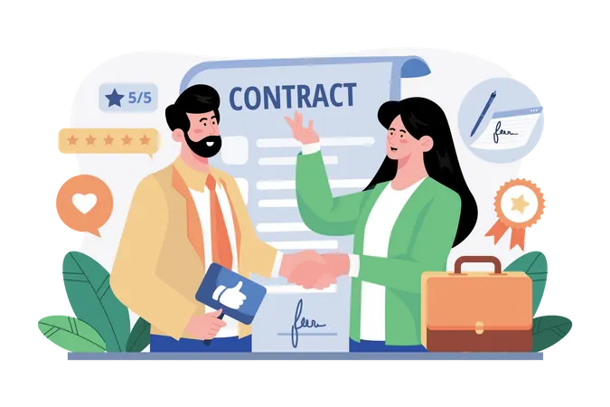 Acordo comercial  Ilustração