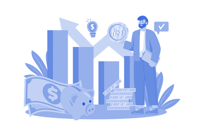Investidor nft  Ilustração