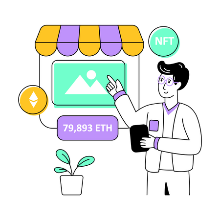 Mercado NFT  Ilustração