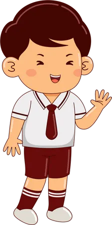 Niño en uniforme  Ilustración
