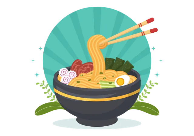 Nouilles ramen  Illustration