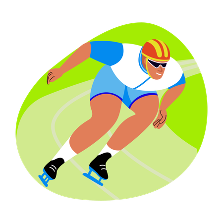 Olympic Skater  Illustration