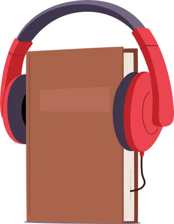 Online audio book listening  Illustration