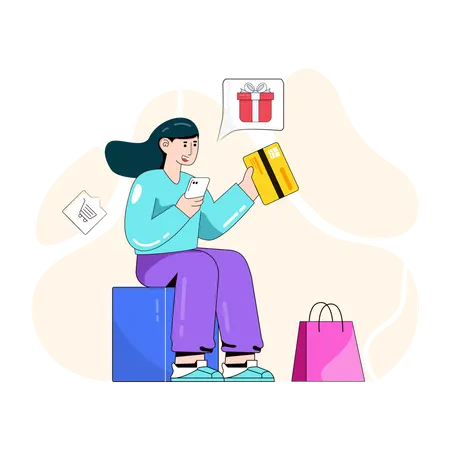 Online Card Payment  Illustration