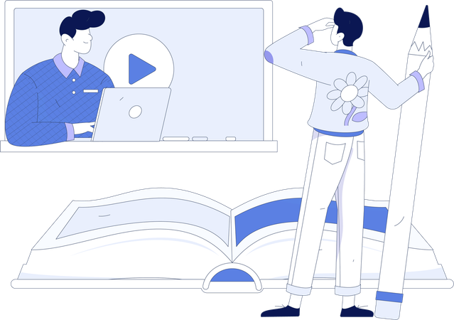 Online class  Illustration