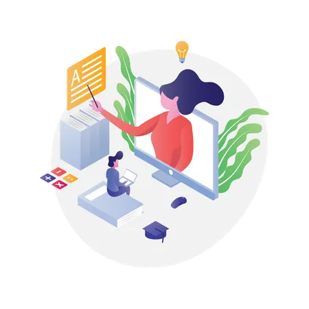 Online Class  Illustration