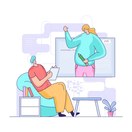 Online Class  Illustration