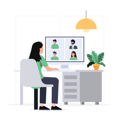 Online Conference  Illustration