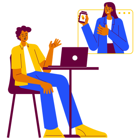 Online Consultation  Illustration
