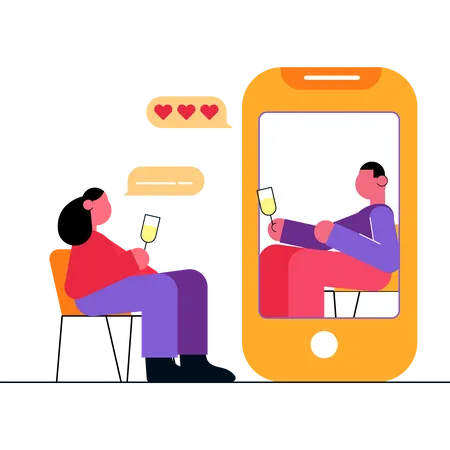 Online-Dating-App  Illustration