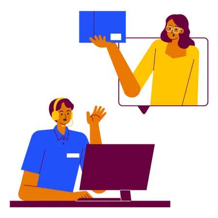 Online Delivery Complaint  Illustration