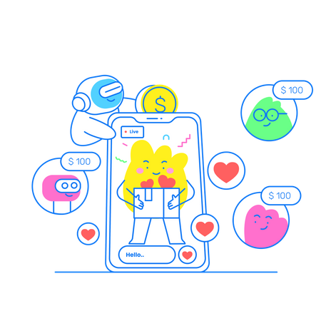 Online donate  Illustration