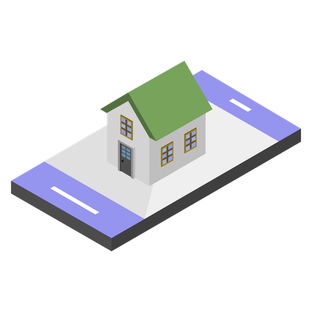 Maison en ligne  Illustration