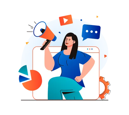 Online Marketing  Illustration